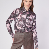 Silk Paisely Shirt - in Pink